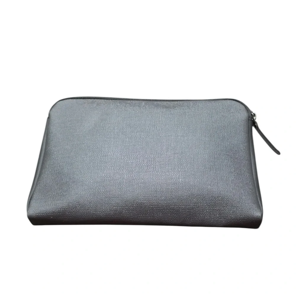 TUMI for Delta Black Travel Amenity Bag Case Zipper Pouch Organizer 8x6